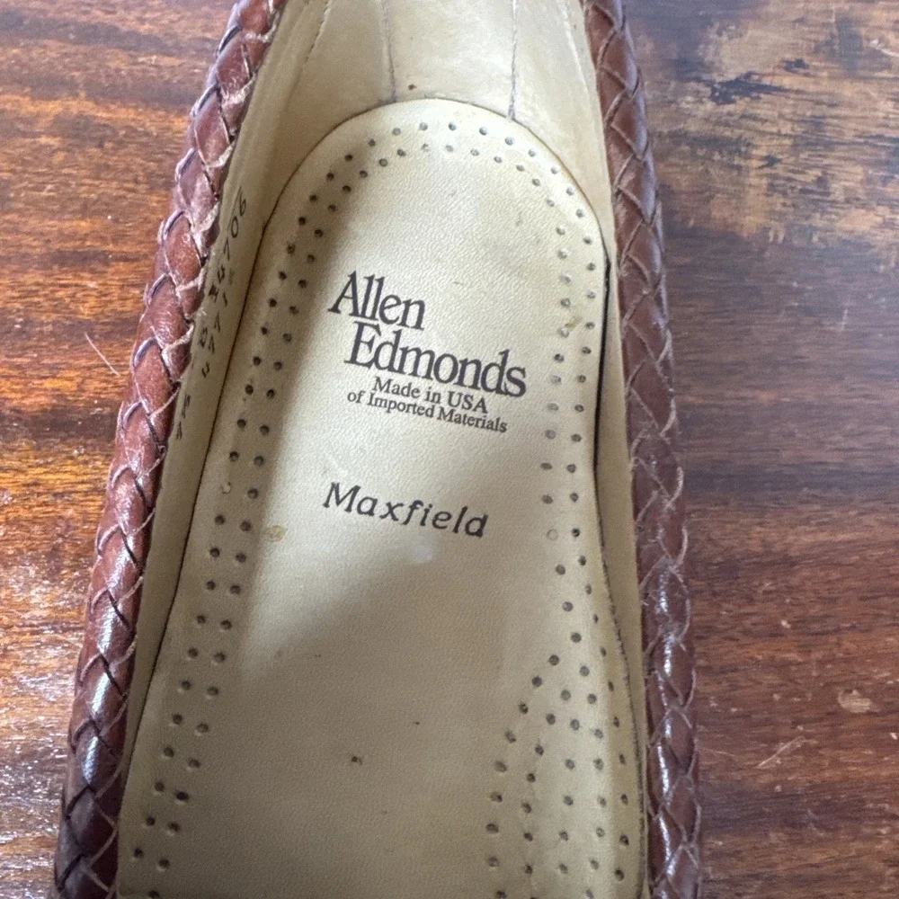 Allen Edmonds Maxfield Tassel Loafers Brown Sz 9.5 B Leather Office formal